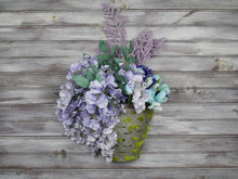 Load image into Gallery viewer, Door Metal Basket Wreath, Grey Door Decor, Farmhouse Decor, Wreath Basket