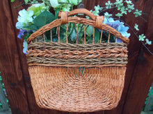 Load image into Gallery viewer, Antique Woven Basket Flowers Door Wreath