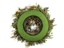 Load image into Gallery viewer, Large Beige & Green Farmhouse Door Wreath