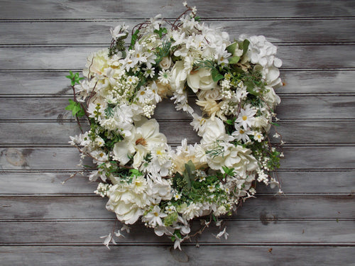 White Seashells Summer Door Wreath