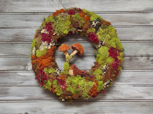 Fall Moss Straw Colourful Wreath