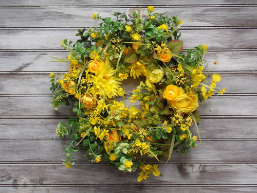 Small Yellow Indoor Wreath