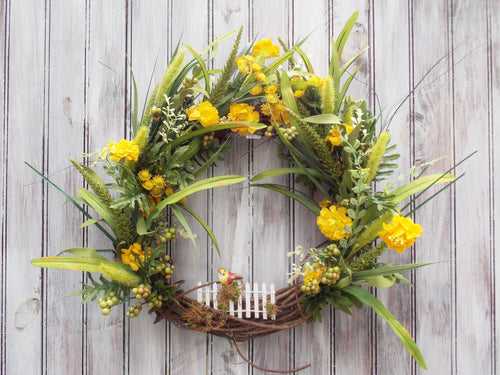 Yellow Small Door Wreath