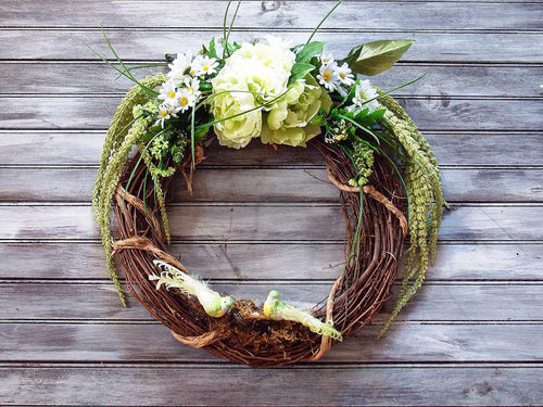 Large Green Door Wreath 