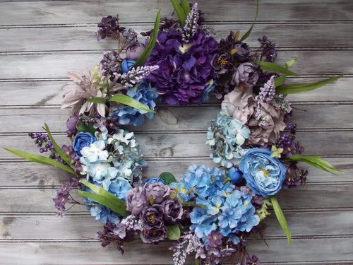 Large Lilac and Purple Door Wreath