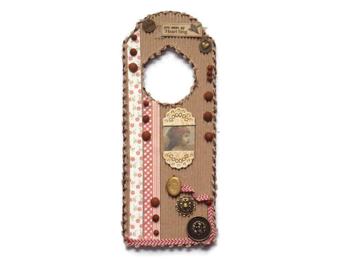 Vintage Girl Door Tag